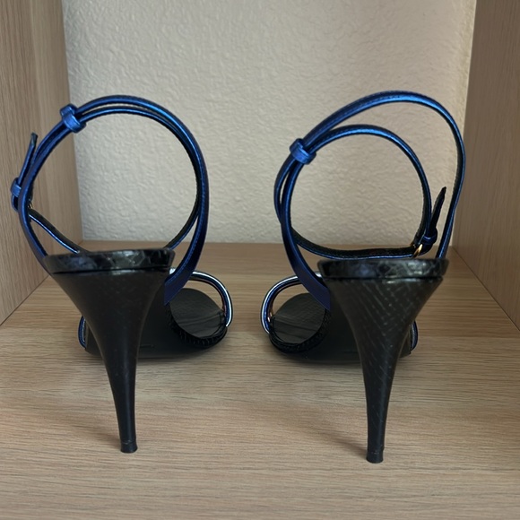 Saint Laurent Multicolor Leather Strappy Heel, size 38, Worn Once, dust bags - Picture 5 of 10